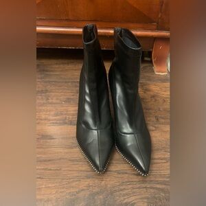 Pointed toe heel booties